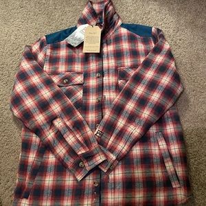 avalanche lined flannel pockets red mens small nwt Cam140A.